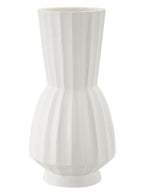Vaso decorativo in magnesite bianca, Ø25x50 cm – Glint