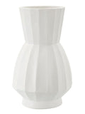 Vaso decorativo in magnesite bianca, Ø24x41 cm – Glint