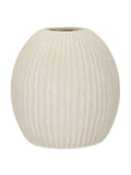 Vaso decorativo in magnesite crema, Ø36,5x38 cm – Icicle