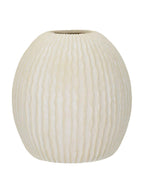 Vaso decorativo in magnesite crema, Ø36,5x38 cm – Icicle