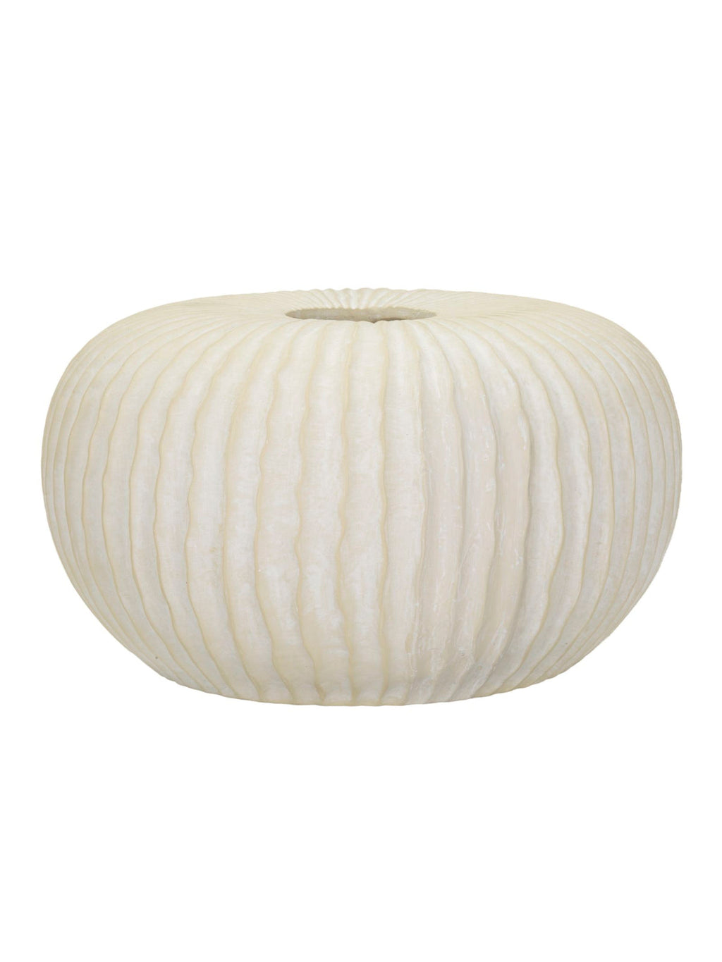 Vaso decorativo in magnesite crema, Ø40x23 cm – Icicle