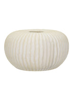 Vaso decorativo in magnesite crema, Ø40x23 cm – Icicle