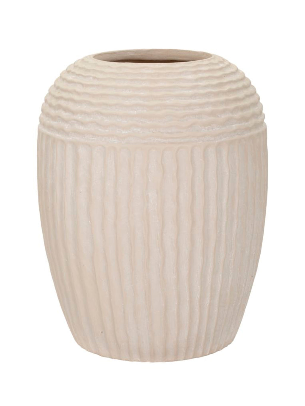 Vaso decorativo in magnesite crema, Ø30x38,5 cm – Mist