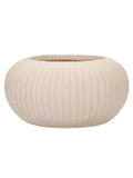 Vaso decorativo in magnesite crema, Ø35x18 cm – Mist