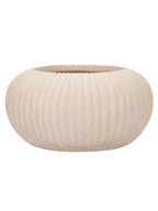 Vaso decorativo in magnesite crema, Ø35x18 cm – Mist