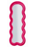 Specchio da parete in velluto fucsia, 60x4x160 cm – Miki