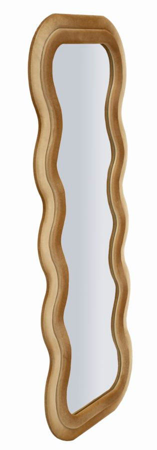 Specchio da muro Emily velluto Oro, 60x6x160 cm