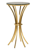 Tavolino da salotto in metallo oro, Ø50x92 cm – Alto Shanty