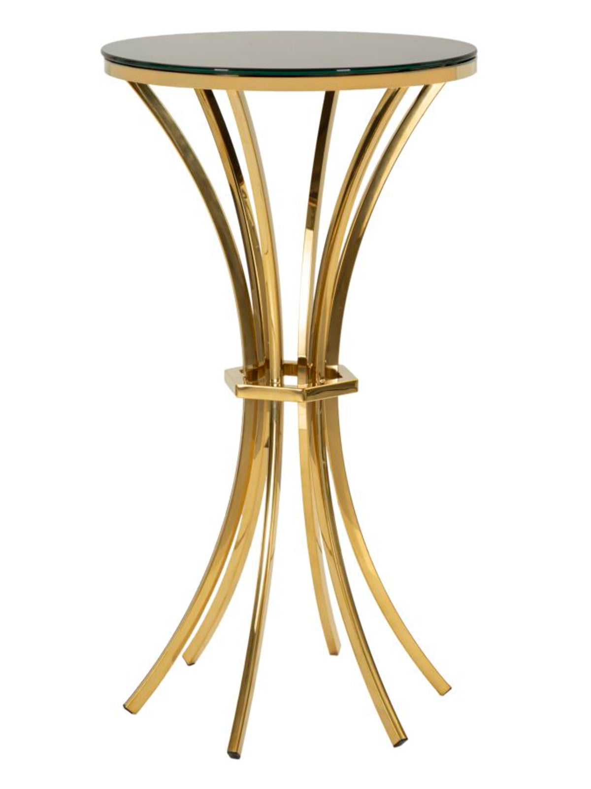 Tavolino da salotto in metallo oro, Ø50x92 cm – Alto Shanty