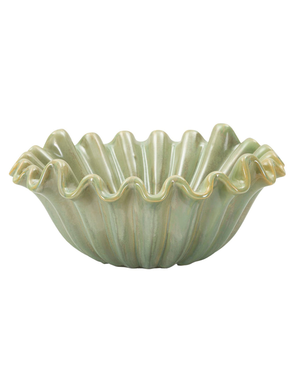 Svuotatasche decorativo in ceramica verde, Ø33x14,5 cm – S/tasche Venice