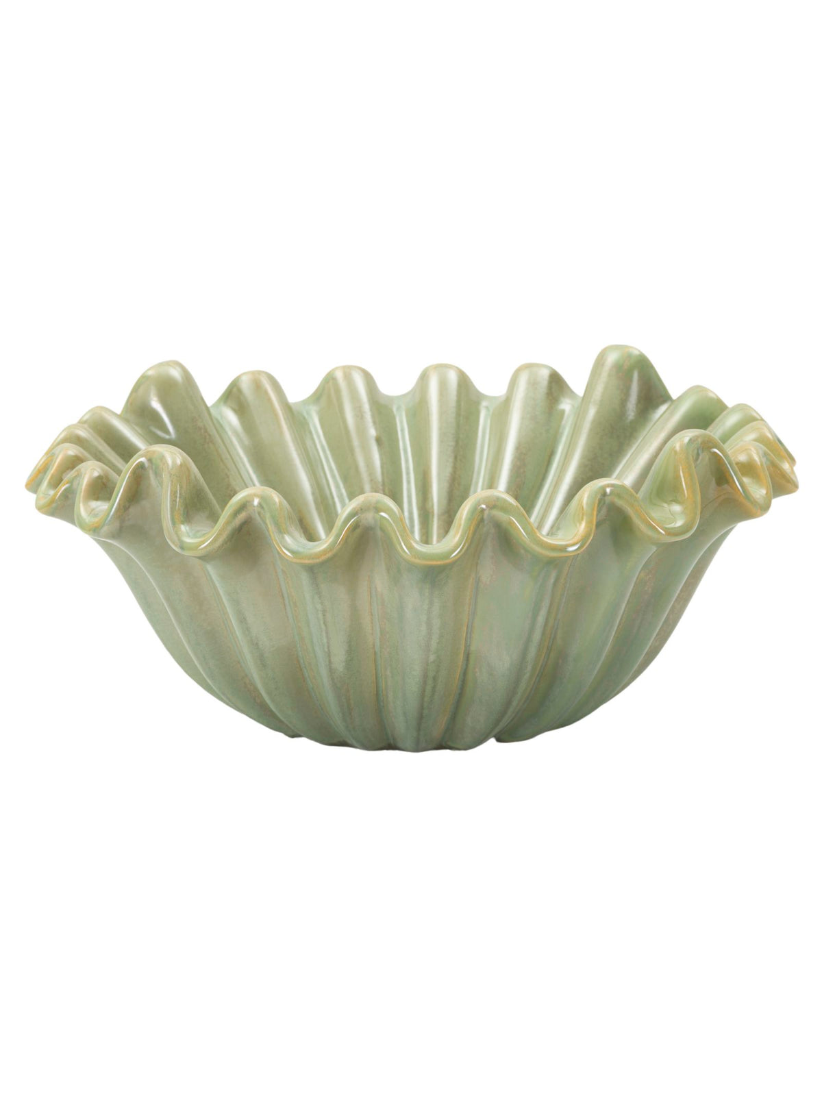 Svuotatasche decorativo in ceramica verde, Ø33x14,5 cm – S/tasche Venice