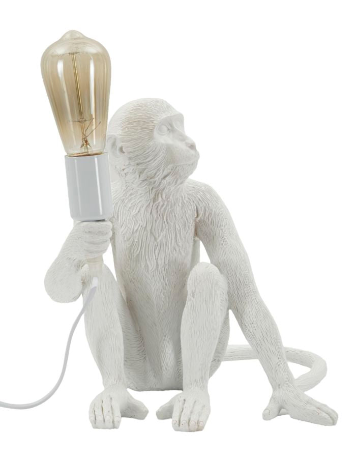 Lampada da tavolo Monkey Seduta bianca, 33x33x32 cm – dettaglio 1