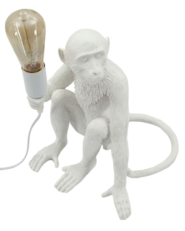 Lampada da tavolo Monkey Seduta bianca, 33x33x32 cm – dettaglio 2