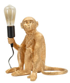 Lampada da tavolo Monkey Seduta oro, 33x33x32 cm