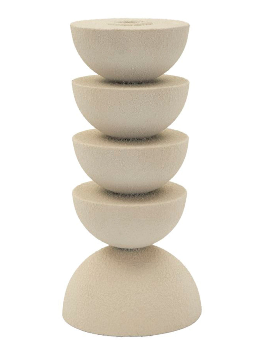 Portacandele in metallo crema, Ø10x21 cm – Dune Pix