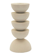Portacandele in metallo crema, Ø10x21 cm – Dune Pix