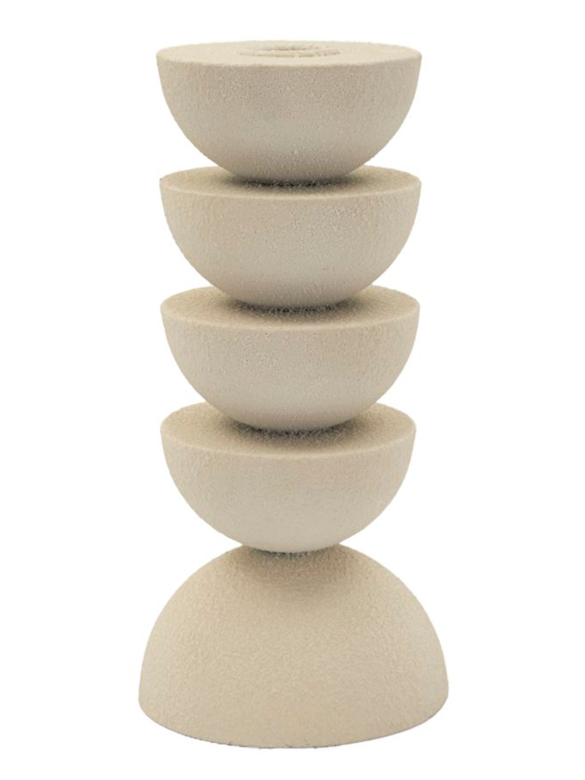 Portacandele in metallo crema, Ø10x21 cm – Dune Pix