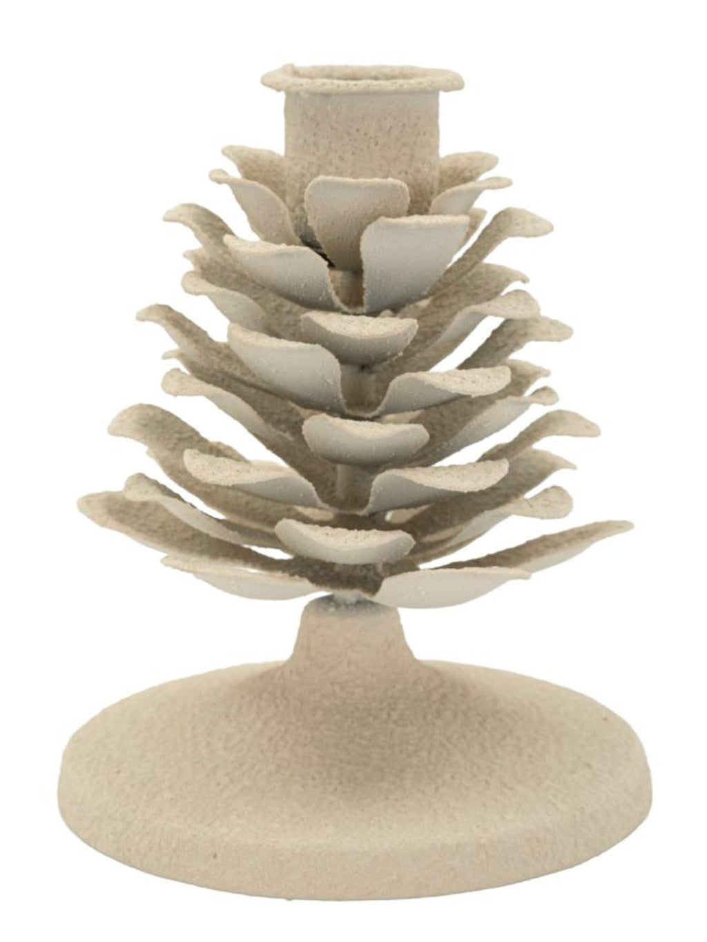 Portacandele in metallo crema, Ø9,5x11,5 cm – Dune Pigna