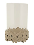 Portacandele in vetro crema, Ø14x21 cm – Dune con