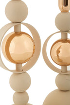 Portacandele Saturno Crema set 2 Pz - foto 3