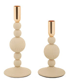 Portacandele Aster Crema set 2 Pz - foto 1