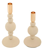 Portacandele Aster Crema set 2 Pz - foto 2