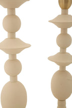 Portacandele Gemini Crema set 2 Pz - foto 3