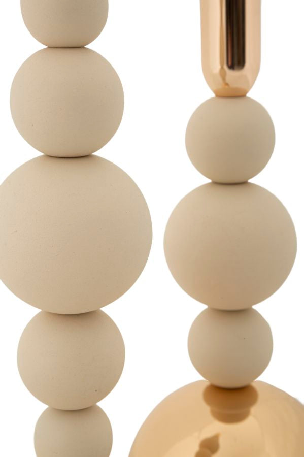 Portacandele Bolly Crema set 2 Pz - foto 3
