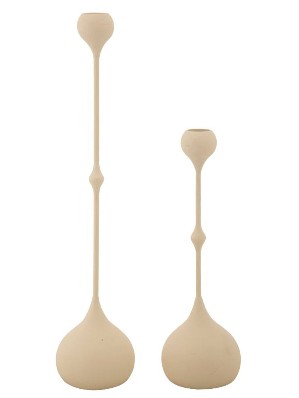 Portacandele in metallo crema, Ø8x26-8x37 cm – Slimmy