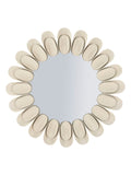 Specchio da parete in metallo crema, Ø85x6 cm – Dune Double