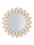 Specchio da parete in metallo crema, Ø85x6 cm – Dune Double