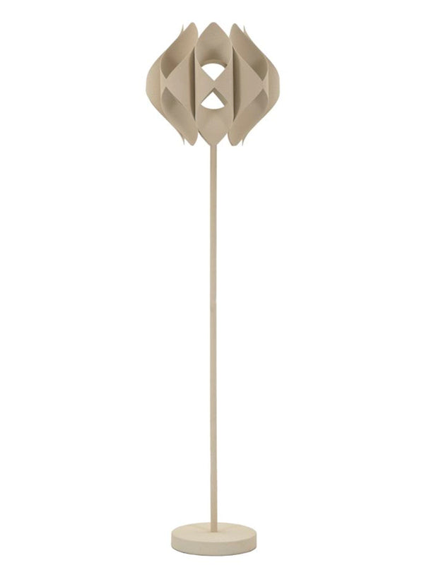 Lampada da terra in metallo crema, 39,5x155 cm – Space