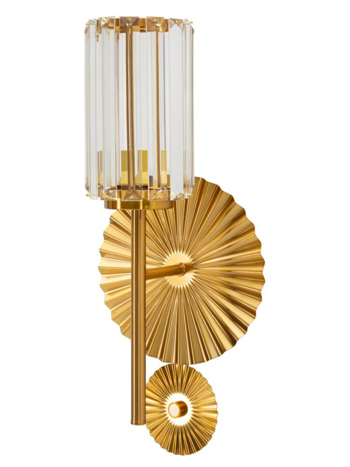 Applique da parete in metallo oro, 20x17x47 cm – Lampada Tirana