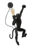 Applique da parete in resina nero, 32x32x64 cm – Lampada Monkey