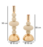 Portacandele Galaxy Crema set 2 Pz - foto 5