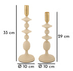 Portacandele Gemini Crema set 2 Pz - foto 5