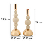 Portacandele Bolly Crema set 2 Pz - foto 5