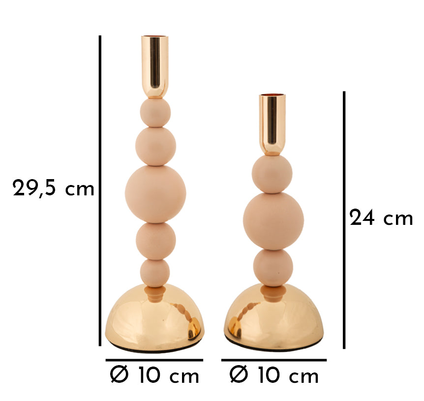 Portacandele Bolly Rosa set 2 Pz - foto 5