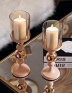 Portacandele Glassy Rosa set 2 Pz - foto 5