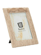 Cornice portafoto in resina beige, 21x2,8x26,5 cm – Sand