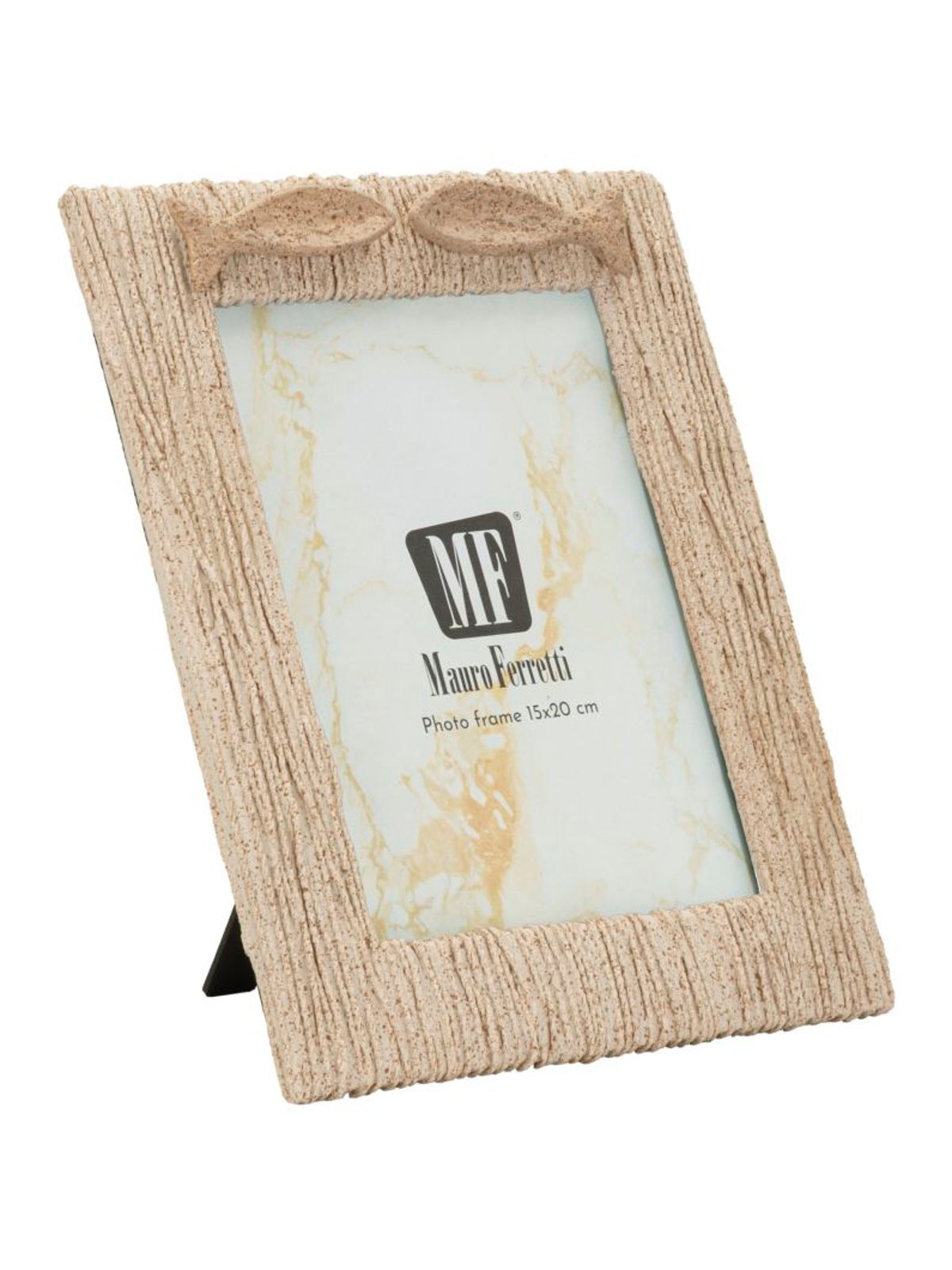 Cornice portafoto in resina beige, 21x2,8x26,5 cm – Sand