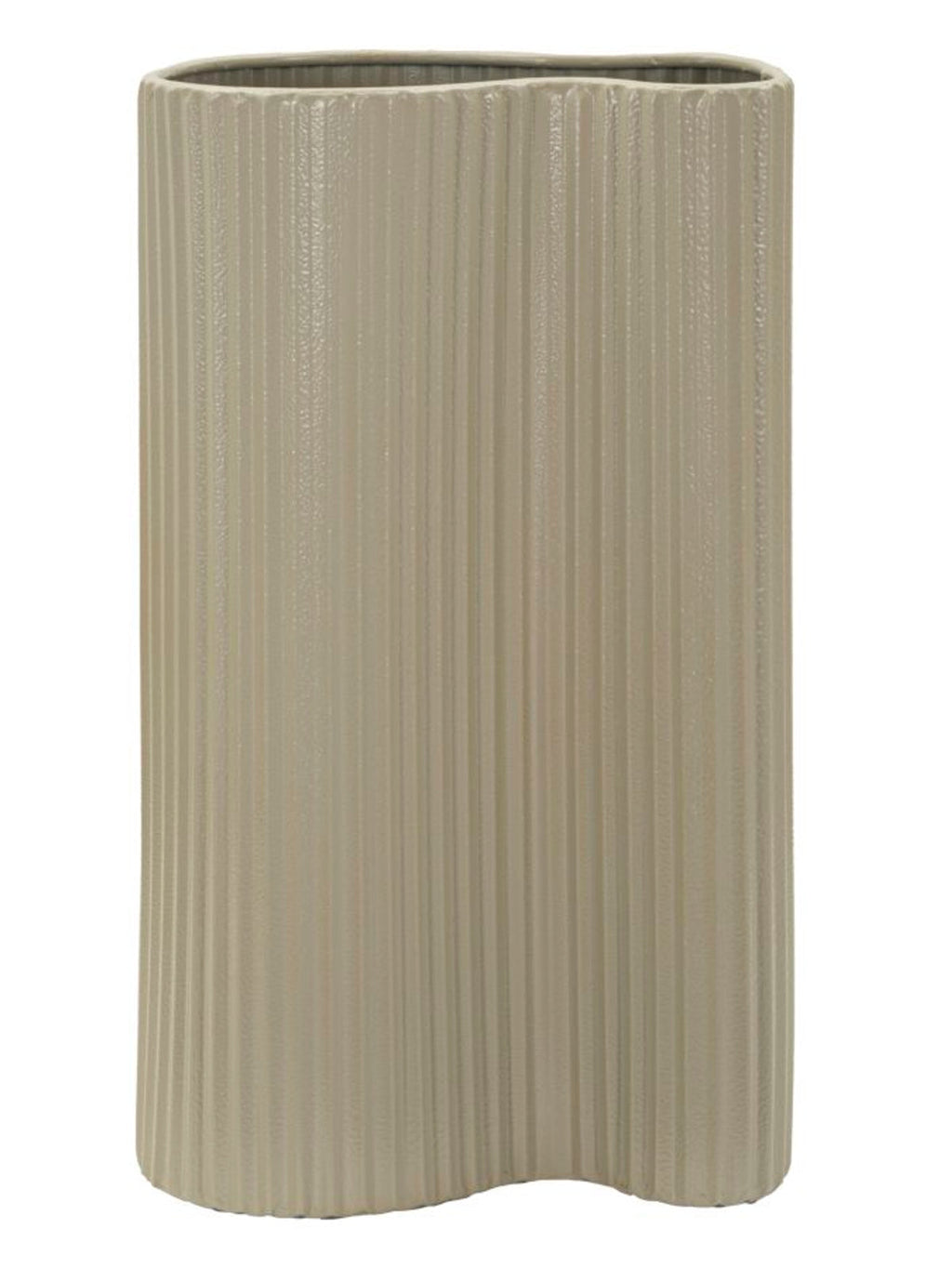 Vaso decorativo in metallo bianco, 21x12x36 cm – Frankfurt