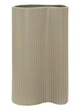 Vaso decorativo in metallo bianco, 21x12x36 cm – Frankfurt
