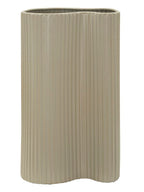Vaso decorativo in metallo bianco, 21x12x36 cm – Frankfurt