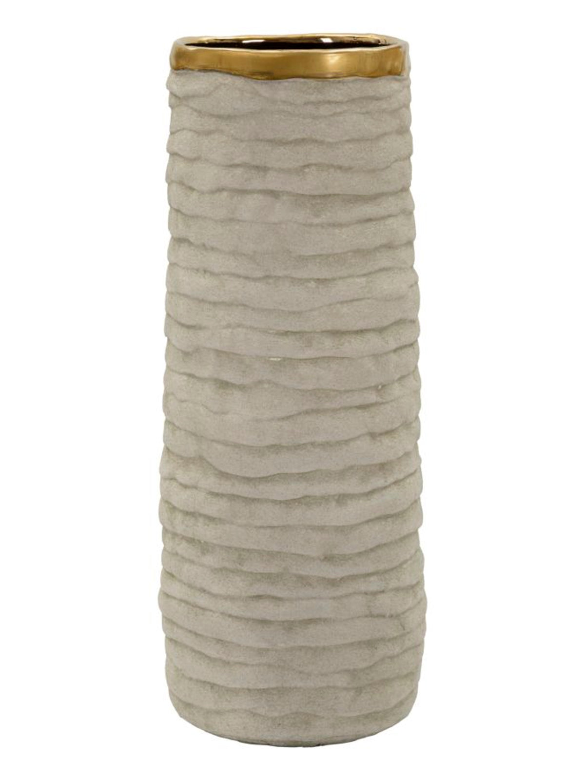 Vaso decorativo in ceramica grigia, Ø15,5x40 cm – Lima Open