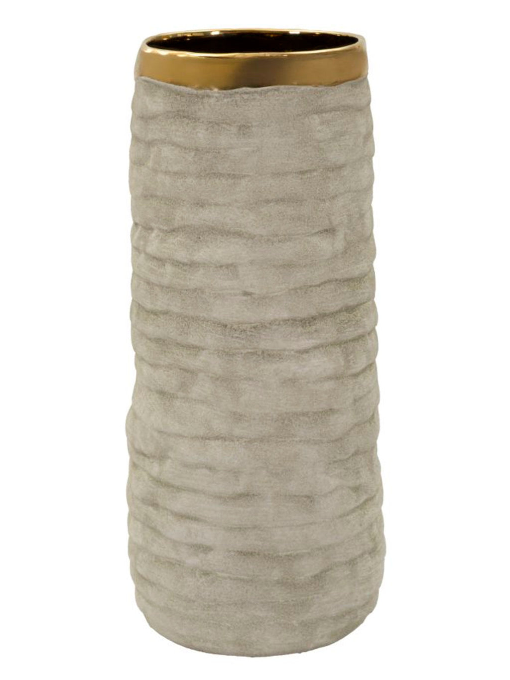 Vaso decorativo in ceramica grigia, Ø14x31,5 cm – Lima Open