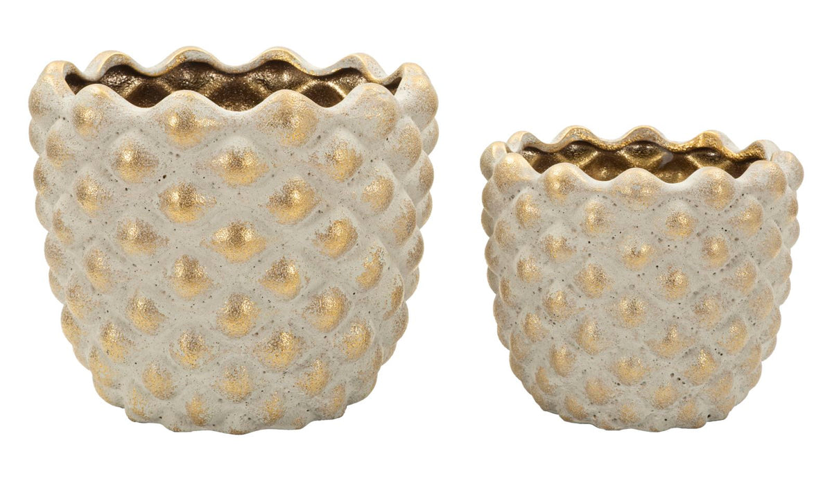 Cachepot Pepitas coppia, Ø23x18-18,5x15,5 cm