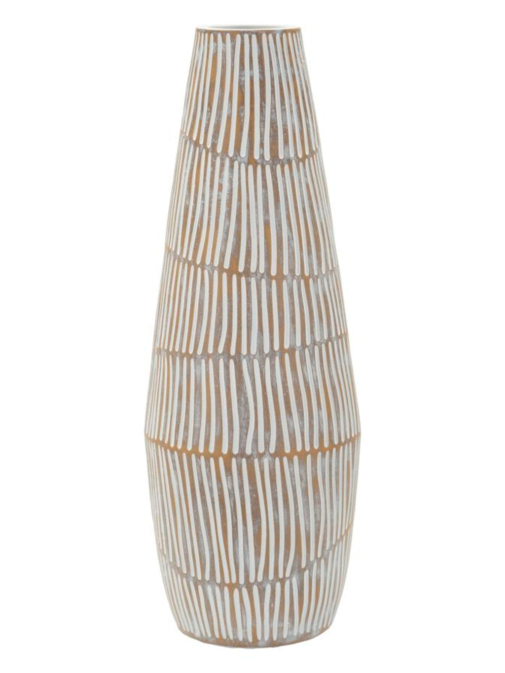 Vaso decorativo in resina bianca, Ø17x47 cm – Hanoi