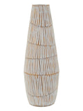 Vaso decorativo in resina bianca, Ø17x47 cm – Hanoi