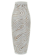 Vaso decorativo in resina bianca, Ø18,5x50 cm – Oblix